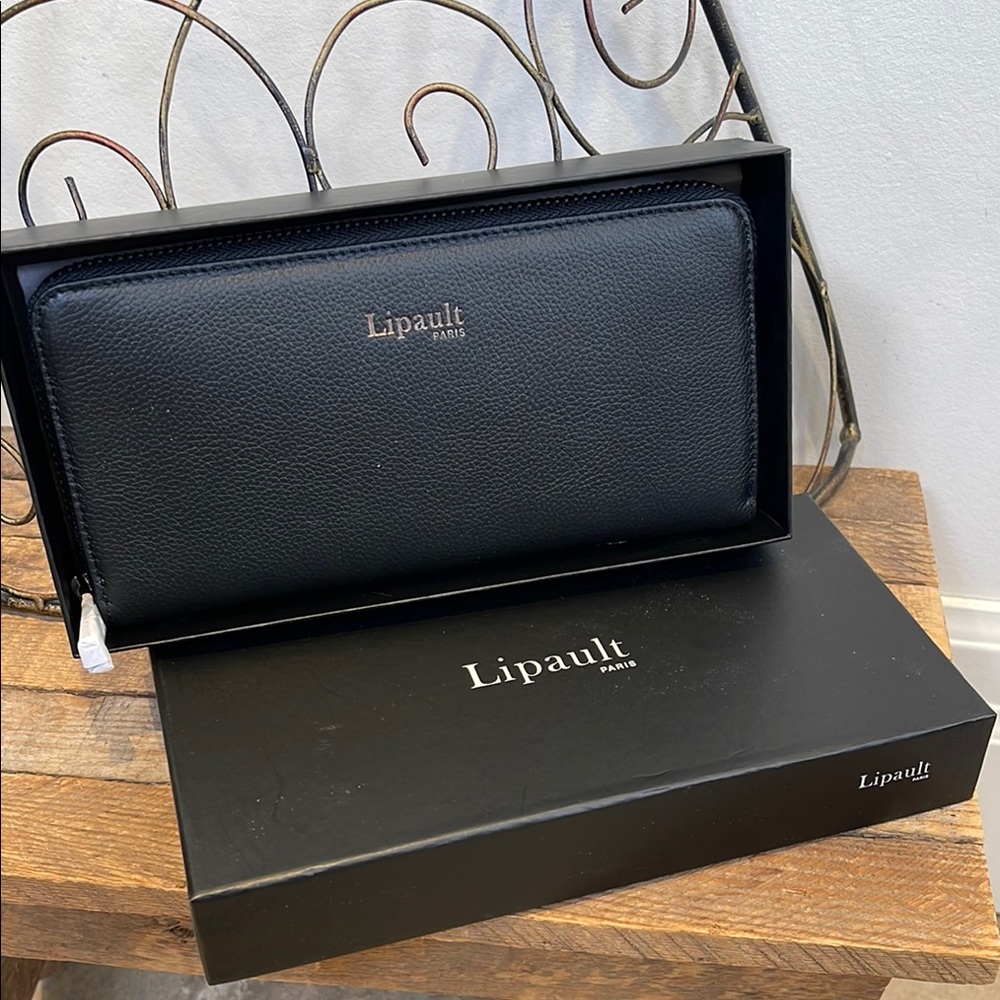 Lipault Paris Black Wallet